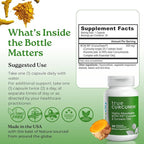 NatureCity True-Curcumin Turmeric Supplement | Non-GMO Tumeric and Curcumin 500mg Curcuma Capsules Vitamin Supplements | Up to 700% Increase in Absorption (30 Day Supply) | Supports Joints