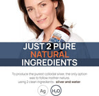Colloidal Silver Liquid 8 fl oz 30 PPM - Bioactive Hydrosol Silver Water - Natural Immune Support Nano Sol Supplement Solution - Ionic Minerals - Organic Structured Silver