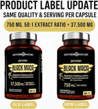 Black Maca Root 50:1 750mg – 180 Capsules Organic Peruvian Maca Peruana Supplement for Men | High Potency Energy, Mood & Performance Support | Vegan, Non-GMO
