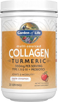 Garden of Life Multi-Sourced Collagen Peptides + Turmeric Powder - Apple Cinnamon, 20 Servings, for Women Men Joints Mobility, Hydrolyzed Collagen Protein Powder Supplements
