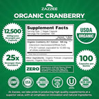 Zazzee Urinary Tract Cleanse Bundle | Fast Acting Probiotic Cranberry D Mannose Powder Plus 25:1 USDA Organic Cranberry Extract Capsules for Women | Non-GMO Vegan & ISO Lab Tested