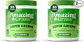 Bundle of Amazing Grass Greens Superfood Powder: Greens Powder with Digestive Enzymes & Probiotics, Organic Spirulina, Chlorella, and Beet Root Powder, Original, 30 Servings (60 Total Servings)