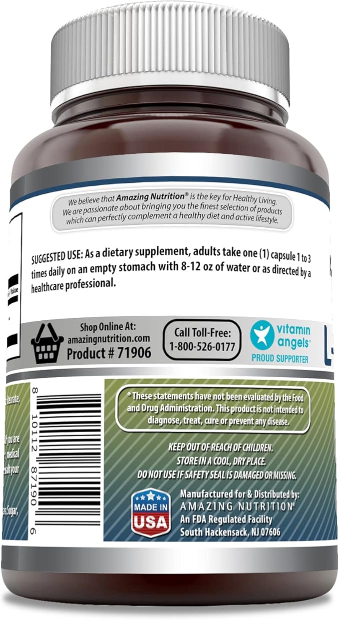Amazing Formulas L-Glutamine Amino Acid Supplement | 800 Mg Per Serving | 180 Capsules | Non-GMO | Gluten Free | Made in USA