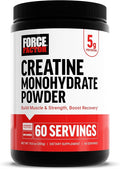 Force Factor Creatine Monohydrate Powder, 5g Micronized Dose to Support Muscle Growth, Strength, Recovery, Cognitive Health & Memory, Unflavored, 60 Servings