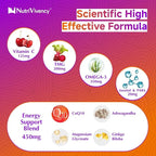 Methylated Vitamin B Complex Gummies, All B Complex Vitamins for Women Men, with Omega-3, Ashwagandha, Magnesium, Vitamin C, CoQ10, TMG for Energy Support, B1, B2, B3, B5, B6, B7, Sugar Free, 60 Count