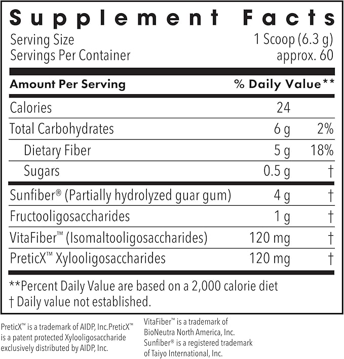 Metabolic Maintenance BioMaintenance Prebiotic + Fiber Powder - Supports Gut Health & Immune Function - Pure, Easy Add-in with No Sweeteners or Fillers (378g / 60 Servings)