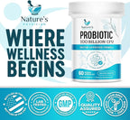 Nature's Physician Probiotics - 100 Billion CFU Per Capsule - 16 Strains + Prebiotics - Best Probiotic Supplement for Women & Men - Supports Immune, Digestive Health, Constipation & Gas - 60 Capsules