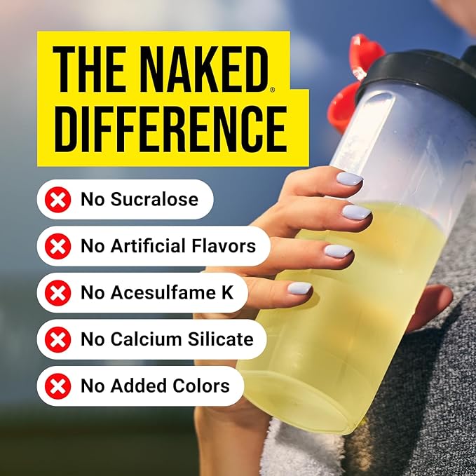 NAKED Pure Micronized Lemon Lime Creatine Monohydrate Stick Packs, Vegan, Non-GMO, Gluten Free, Soy Free. Aid Strength Gains, No Additives - 30 Stick Packs