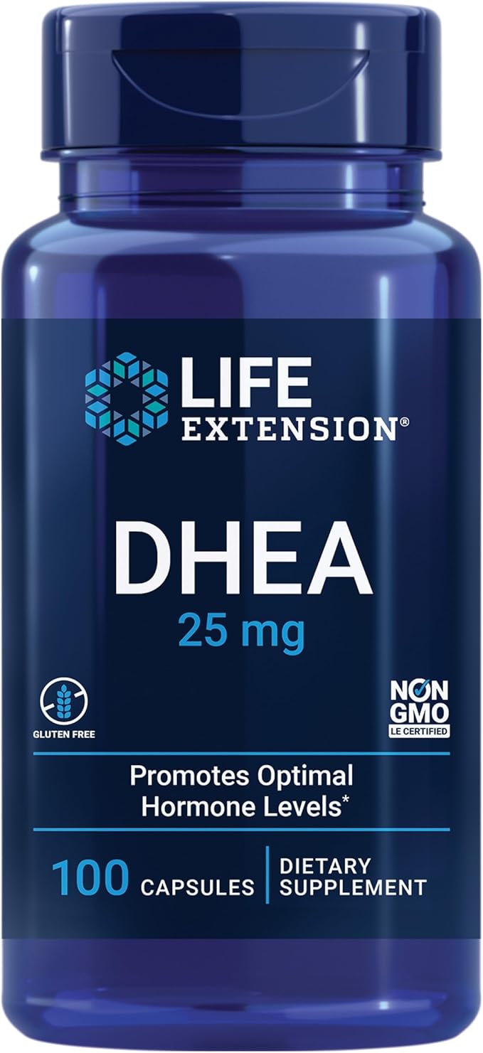 Life Extension French Maritime Pine Bark Extract with DHEA Hormone Balance - 60 Capsules Pycnogenol & 100 Capsules DHEA 25mg