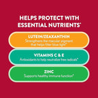 Ocuvite Eye Vitamin & Mineral Supplement, Gummy Multivitamin for Eyes, Zinc, Vitamin C & E, Lutein & Zeaxanthin Supplements for Vision Support for Adults, 60 Gummies