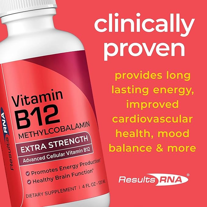 Results RNA - Advanced Cellular Vitamin B12 Methylcobalamin Supports Heart Health, Good Mood, Energy & Brain Function. Enjoy Superior Absorption Vitamin B12 Formula (4 oz - 60 Servings)