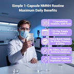 Pure NMNH Supplement Capsules: More Effective Than Nicotinamide Riboside | Boost Cellular Vitality, Anti-Aging & Energy | Vegan, Non-GMO | 120 Capsules (60 Servings)