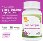 Zahler - Iron Supplement with Vitamin C - Capsule Iron Pills for Women and Men - High Absorption, Easy on Stomach, Kosher Ferrous Iron Supplements with Vitamins C, B12, Folate & More - 100 Count