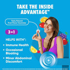 Digestive Advantage Probiotic Gummies For Digestive Health, Natural Fruit Flavors Vitamin D, Daily Probiotics For Women &Men Occasional Bloating, Minor Abdominal Discomfort & Gut Health, 80ct (2 Pack)