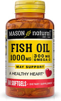 Mason Vitamins Fish Oil 1000 Mg Omega-3 Softgels, 60 Count