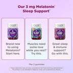 OLLY Sleep Immunity Melatonin Gummy, Vitamin C, Zinc, Echinacea, 3mg Melatonin, Immune and Sleep Support, Berry - 36