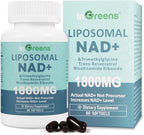 inGreens Liposomal NAD+ Supplement 1800 mg with Nicotinamide Riboside, Trans-Resveratrol & Trimethylglycine – NAD+ Nutrient Support Formula, High-Potency Liposomal Softgels, 120 Count