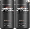 Codeage Men’s Daily Multivitamin – 25+ Essential Vitamins & Minerals, Organic Whole Foods, Probiotics, Omega-3, Zinc, Vitamins A, B, C, D, E & K, 2 Pack