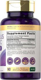 Carlyle Acidophilus Probiotic Capsules for Women and Men | 500 Million CFU | 200 Pills | Lactobacillus Supplement | Non-GMO and Gluten Free