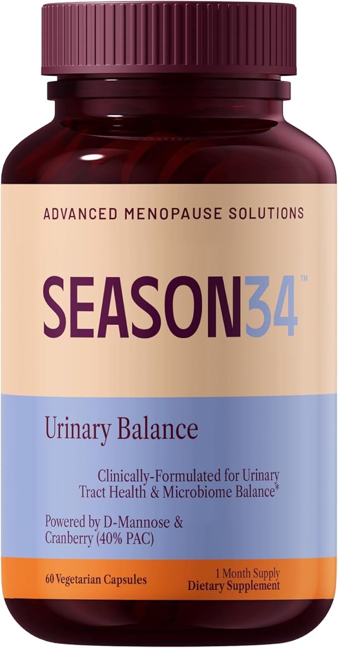 Menopause Urinary Support for Women 40+ | Urgency, Frequency & Hydration Balance | with D-Mannose & 48mg PAC Cranberry | Hormone-Free, Doctor-Formulated | 60 Capsules 1 Month Supply