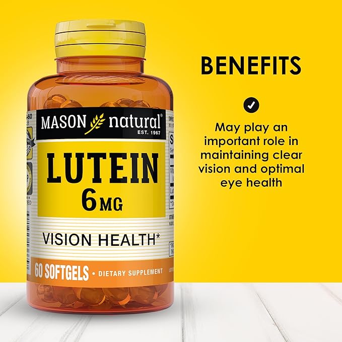 MASON NATURAL Lutein 6 mg with Vitamin E, 6 Month Supply, Healthy Vision & Eye Function, Supports Normal Eye Health, Pack of 3