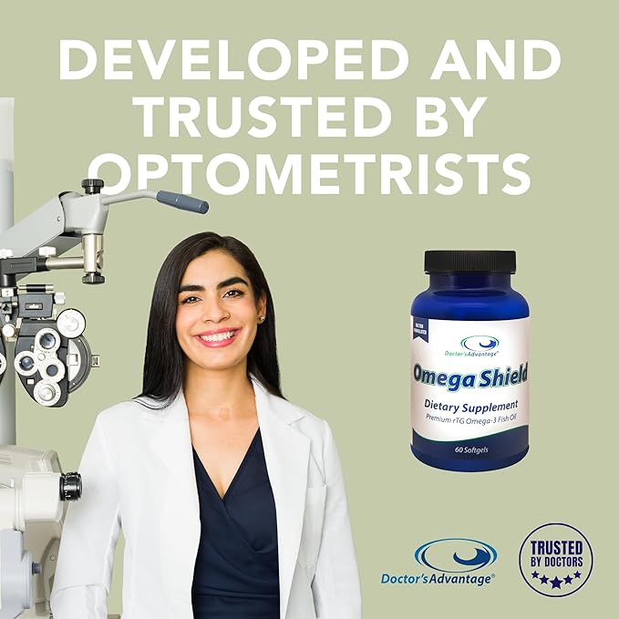 Doctor's Advantage Omega Shield Supplement - 60 Softgels, 30-Day Supply - Premium Mercury-Free Triglyceride Omega 3 Fish Oil for Optimal Heart and Eye Health