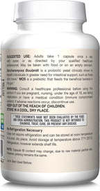 Jarrow Formulas Saccharomyces Boulardii+MOS Probiotics for Digestive Health & Intestinal Tract Support-5 Billion CFU Per Serving-180 Delayed Release Caps - Probiotic+Prebiotic-180 Servings,(Pack of 2)