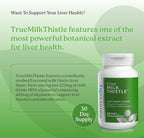 NatureCity TrueMilkThistle | Milk Thistle Supplement 525mg | Milk Thistle (80% silymarin) containing 420mg of Silymarin | Antioxidant Support | Liver Support Supplement | 60 Veggie Capsules
