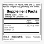 FITO MEDIC'S Lab - Vitamin a 25000 iu softgels - 250 Softgels- Ultra high Absorption, Healthy Skin & Eyes, Antioxidant Activity & Immune System Function.