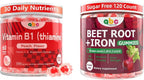 Beet Root Gummies – Natural Beetroot Supplement for Daily Wellness & Energy Support – Vegan, Halal,Sugar Free, Pectin-Based Gummy Vitamins with Natural Peach Flavor – 120 Gummies