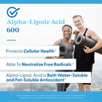 Doctor's Best Alpha Lipoic Acid Supplement 600mg - Alpha-Lipoic Acid Caps for Men & Women, ALA Antioxidant Support for Nerve Health, Aids in Cellular Function, Non GMO, Gluten Free - 60 Veg Capsules
