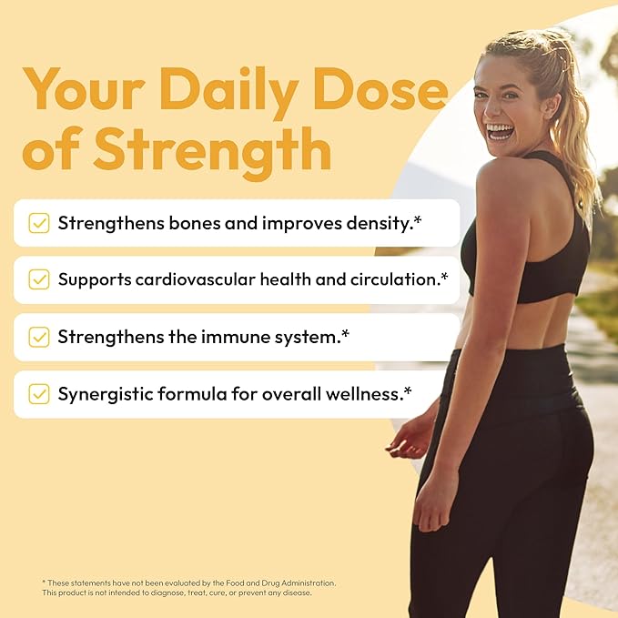 Vitamin D3 K2 5000 IU with MK7 (180 mcg) | Natural Supplement for Bone Strength, Heart Health, and Immune Support | Vegan Capsule | 60 Servings