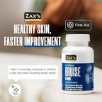 ZAX'S ORIGINAL Bruise Vitamin 2-Pack – Pharmacist-Developed Bruising Supplements, Potent Swelling & Bruise Reducer with Zinc, Vitamins K, D3, C, Citrus Bioflavonoids, 120 Caps, Pair with Arnica Cream