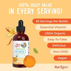 MARYRUTH'S Organic Vitamin C Supplement | Liquid Vitamin C Liquid Drops for Adults & Kids | Immune Support Supplement for Overall Health | Vegan | Non-GMO | Gluten Free | 4 Fl Oz