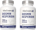 Diosmin Hesperidin 1200 mg Complex, 180 Capsules, Citrus Bioflavonoids Rich Fruit Extract, 100% Vegetarian, Non-GMO & Gluten Free Diosmin Supplement with Max Strength - 2 Packs
