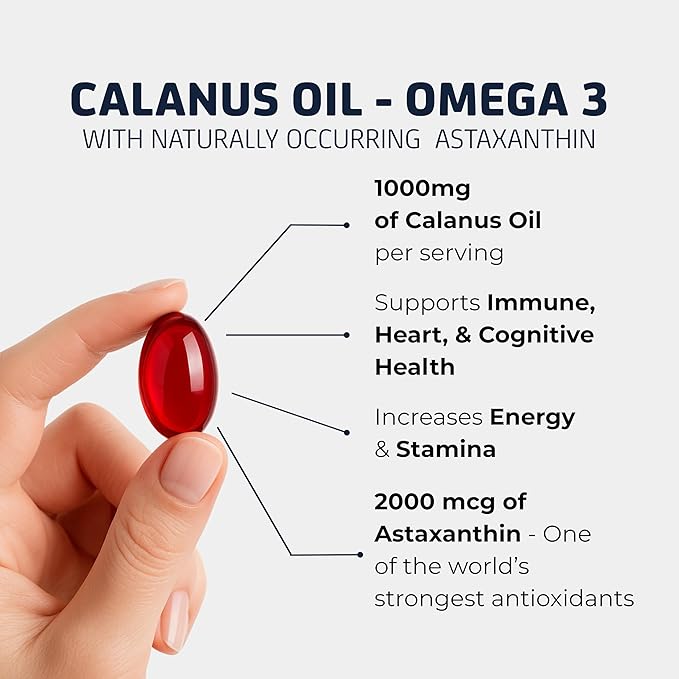 Arctic Ruby Oil - Omega 3 Supplement with Astaxanthin 2mg - Contains Essential Fatty Acids & Antioxidants - Supports Heart, Brain, Eye, Skin, Joint & Immune Health - 60 Softgels (3 Pack)