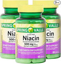 Niacin Flush Free 500mg – 60 Capsules, Vitamin B3 Niacinamide Supplement, Nicotinamide 500 mg, B3 Vitamins for Men and Women, Gluten Free (Pack of 3)