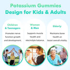 softbear Potassium Citrate Gummies, High Potency Potassium Citrate 1000mg Supports Leg Cramps & Muscle Health Potassium Gummies for Adults & Kids Mixed Fruit Flavor 60 Count