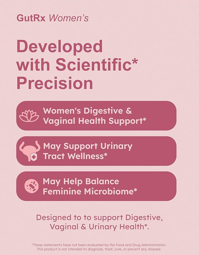 Women's Probiotic with Cranberry, D-Mannose & Prebiotics + Digestive Enzymes Lactase, Lipase & Bromelain for FODMAP, Carb, Fat & Protein Breakdown for Bloating, Gas & Food Sensitivities