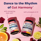 NewRhythm Probiotics for Women & Men 25 Billion CFU, with Organic Beet Root Extract, Nitric Oxide, Circulation, Energy & Heart Health, All Natural, Vegan, Non-GMO, 30 Caps