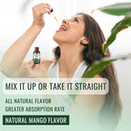 Magnesium Glycinate Liquid Drops Supplement, with Magnesium Glycinate 500mg Ashwagandha, L - Theanine, Chamomile -Support Stress Relief, Bone, Muscle, Mood Mango Flavor 2Pack