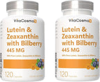 Lutein with Zeaxanthin, Vegan Capsules, 120 Count, 40 mg Lutein + 4 mg Zeaxanthin per Serving, Non-GMO, Gluten-Free - 2 Pack