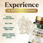 Probiotics 100 Billion CFU Per Serving - 16 Premium Probiotic Strains Prebiotics - Immune Support, Gut Health, Occasional Constipation, Gas & Bloating, Probiotics Supplement, USA Bottled, 120 Capsules