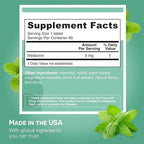 EZ Melts Melatonin - Sleep Support Supplement - No Artificial Flavors - Non-GMO & Sugar-Free - Cool Mint - 120 Dissolvable Tablets (120 Servings)