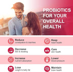 CANLIST Women's Probiotic Powder - 120 Billion CFUs, 20 Strains, Cranberry Extract & 3 Prebiotics, Help for Immune Booster, Digestive Health, Vaginal & Urinary Health, 40 Packets