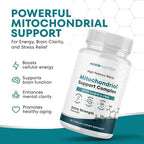 Mitochondrial Support Complex – Energy, Focus & Brain Clarity Support – CoQ10, PQQ, Acetyl-L-Carnitine – Cellular Energy & Stress Support Supplement - 120 Capsules