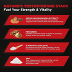 Testosil Men's - Advanced Testosterone Support Supplement for Men - Vitality Formula with KSM-66 Ashwagandha & Fenugreek -Promotes Muscle Health, Energy, and Strength - 120 Capsules
