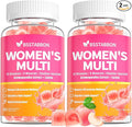 Organic Women's Multivitamin Gummies: Vegan Vitamin Supplement with Iron B12 D3 Biotin Magnesium Plus Ashwagandha for Hair Skin Health Boost Energy - Sugar Free Methylated Gummy(120Count)