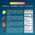 DripDrop Hydration Packets - Sunburst Variety Pack - Single Serve Electrolytes Powder Drink Mix - Lemon Lime, Strawberry, Peach, Black Cherry - Non-GMO, Gluten Free, Vegan - 32 Sticks