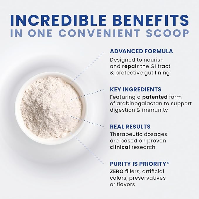 Pure Therapro Rx Leaky Gut Defense - Gut Health Supplement with L-Glutamine, Licorice Root Extract, Marshmallow Root, Aloe Leaf, Larch Arabinogalactan - Made in USA - 30 Servings Powder